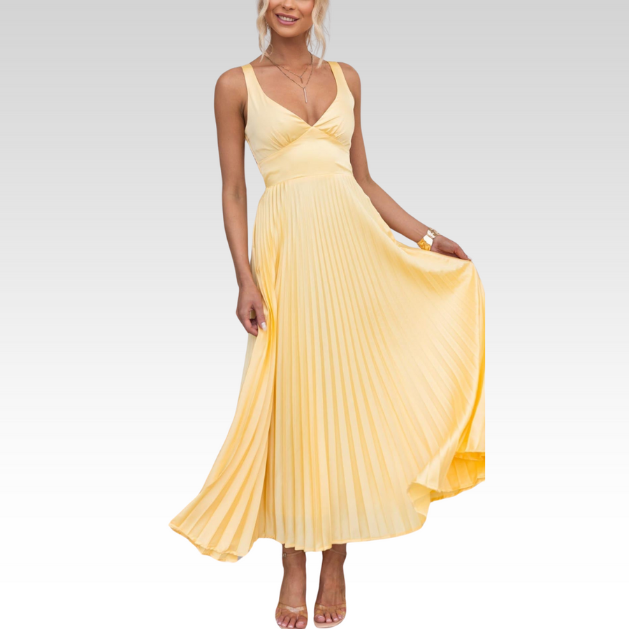 Provesende – Vestido Longo Plissado