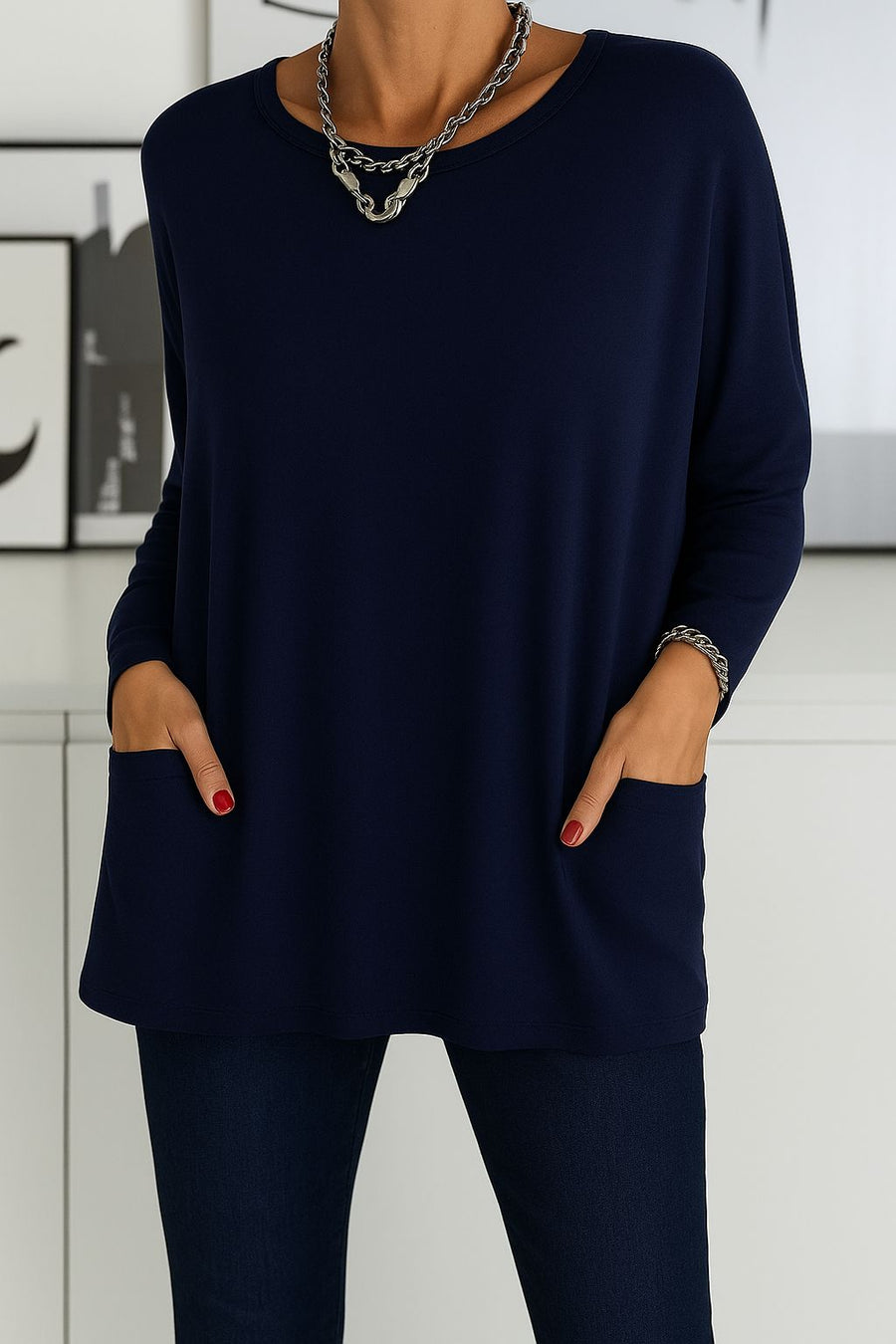 Tinalhas – Blusa Longa Fluida