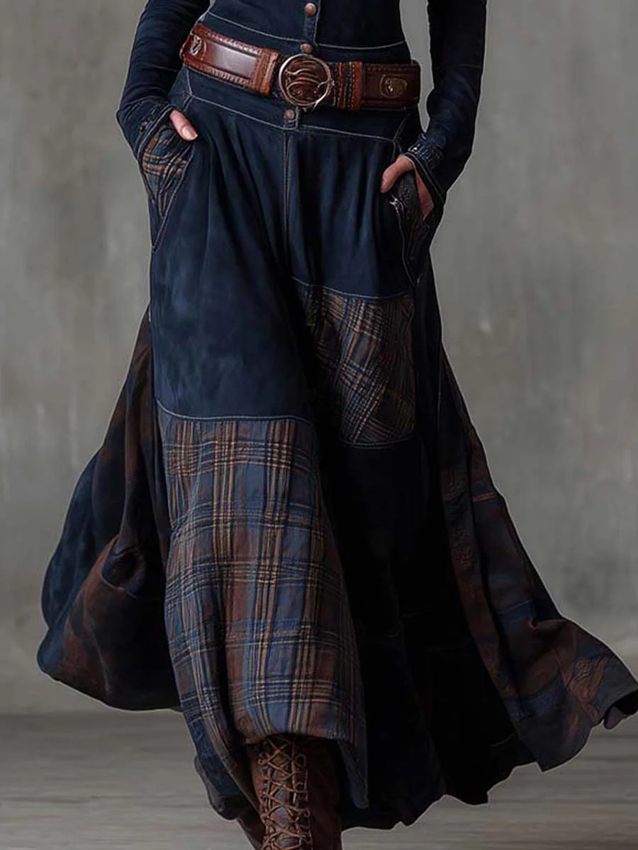 Numão – Vestido Longo de Camurça com Cinto