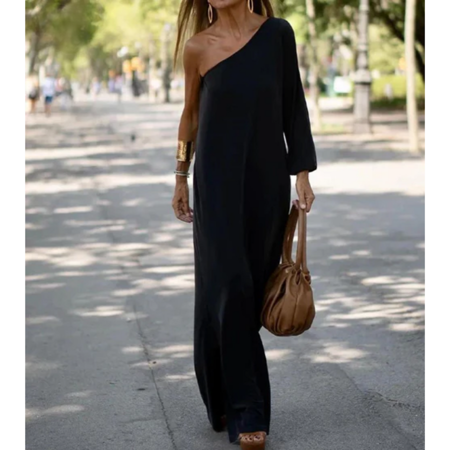 Trevões – Vestido de Um Ombro