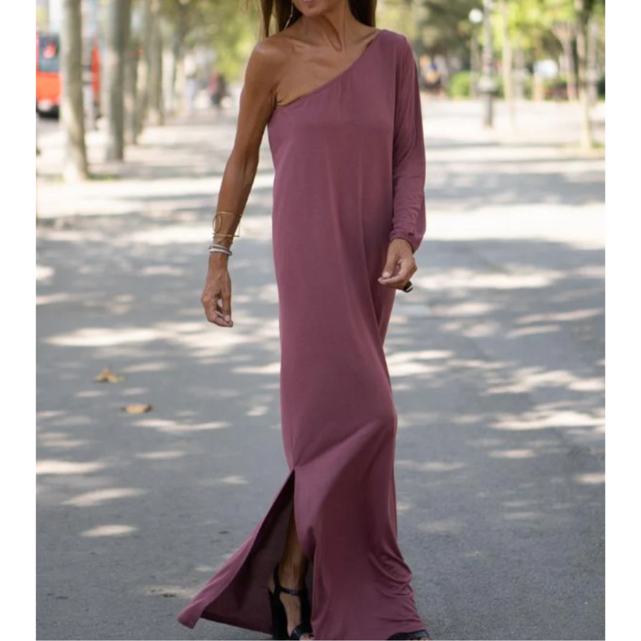 Trevões – Vestido de Um Ombro