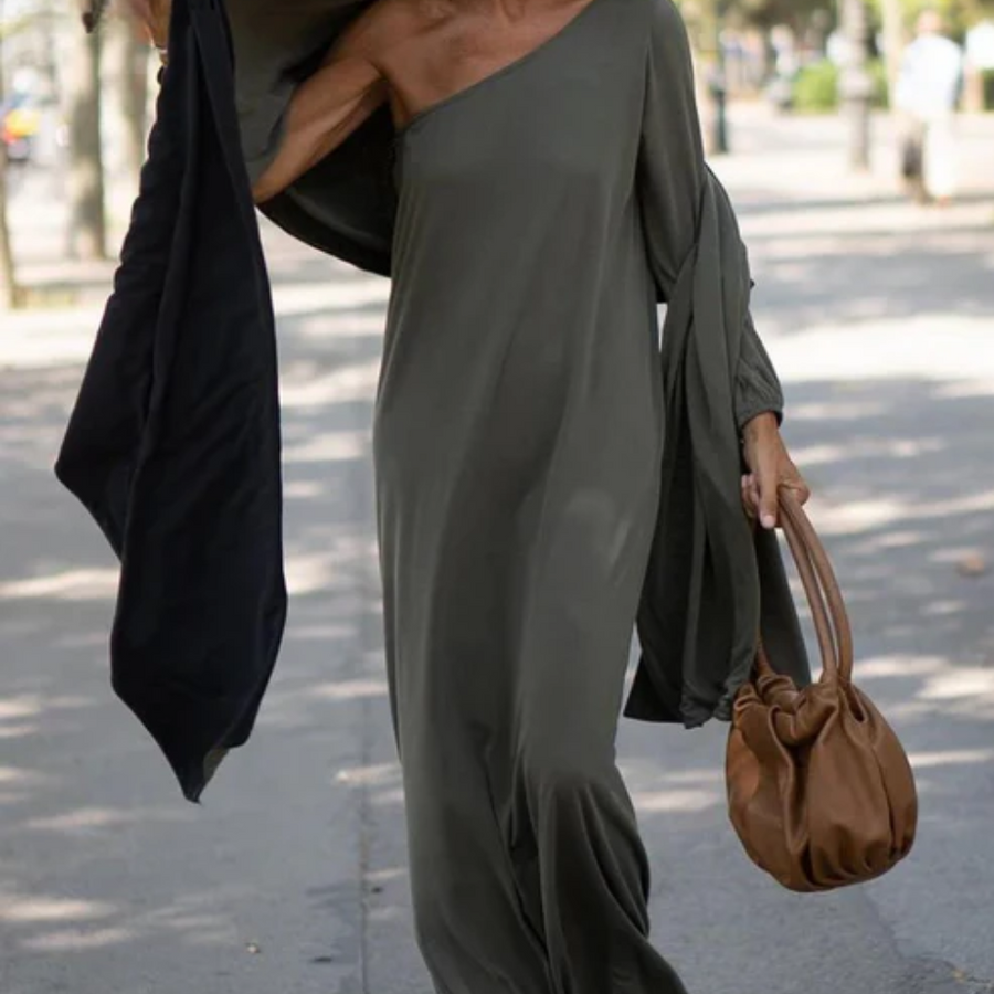 Trevões – Vestido de Um Ombro