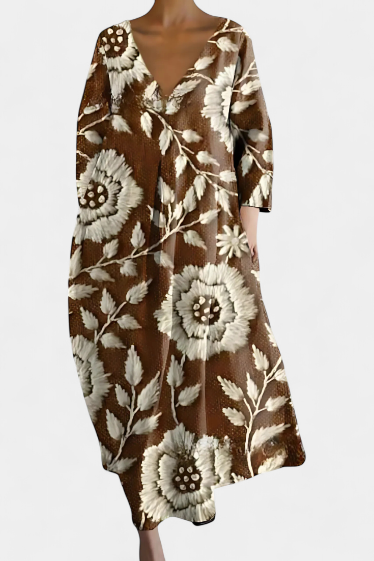 Reguengos – Vestido Fluido com Decote em V