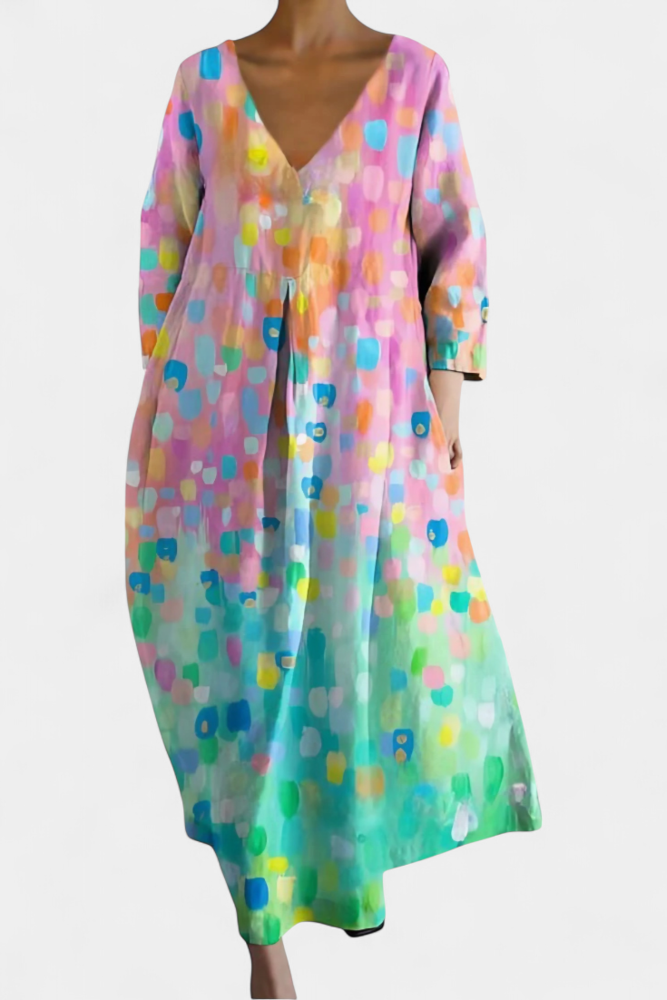 Reguengos – Vestido Fluido com Decote em V