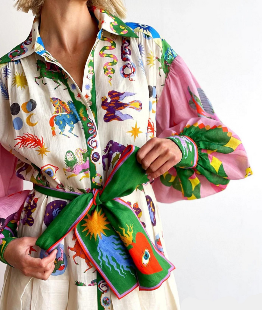 Vila Fernando – Vestido Amplo Estampado