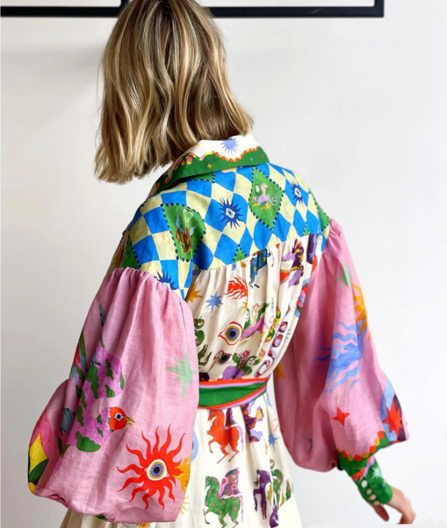 Vila Fernando – Vestido Amplo Estampado