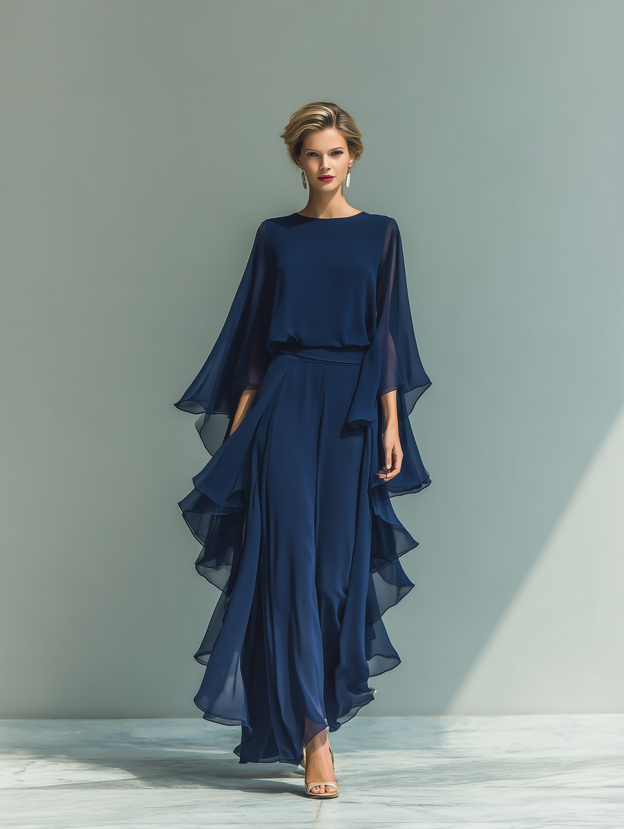 Vieira do Minho – Conjunto de Chiffon com Folhos