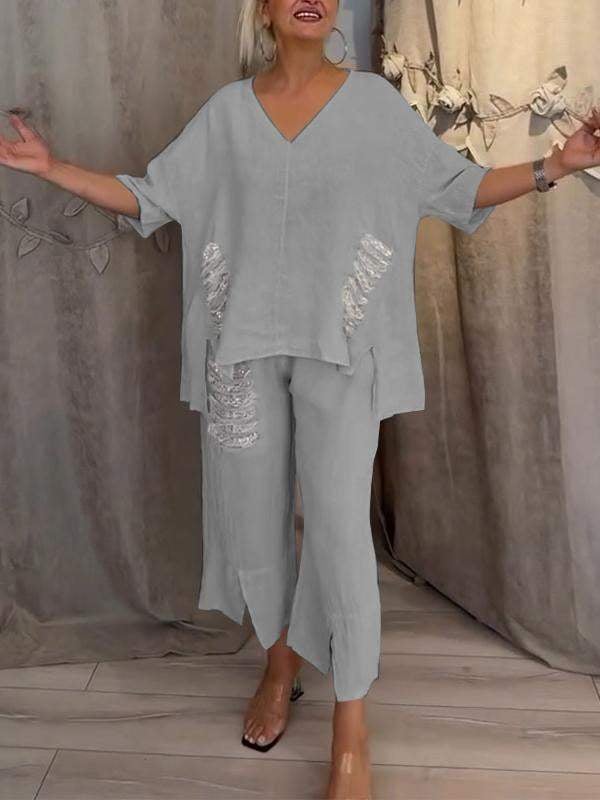 Lamas de Mouro – Conjunto de Blusa e Calças Largas
