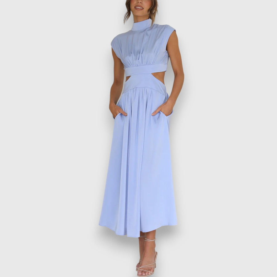 Mora – Vestido Maxi com Recortes na Cintura