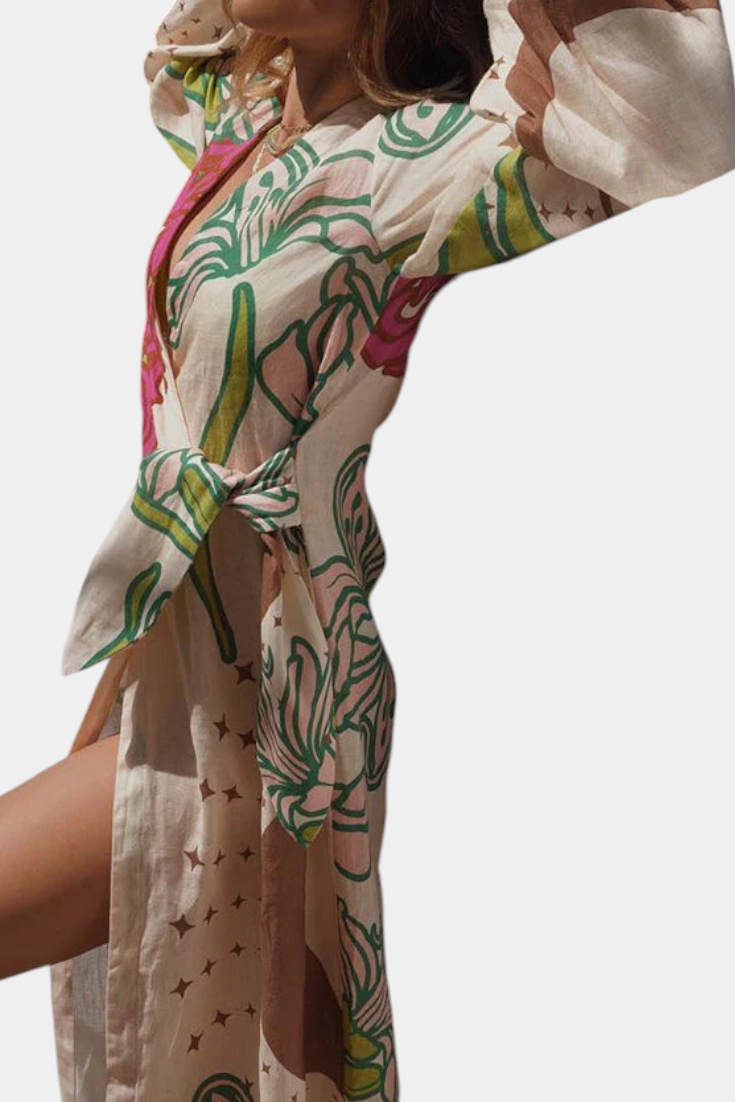 Almourol – Vestido Kimono Estampado