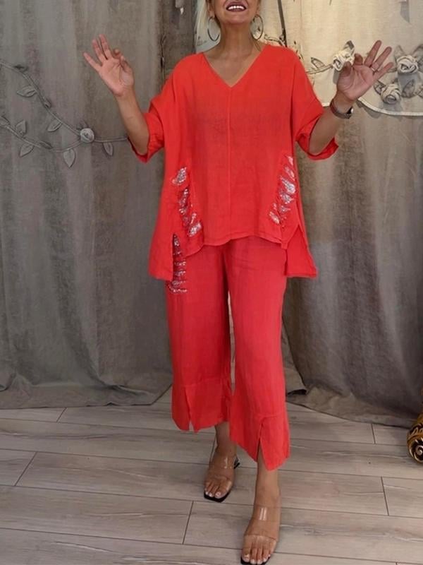 Lamas de Mouro – Conjunto de Blusa e Calças Largas