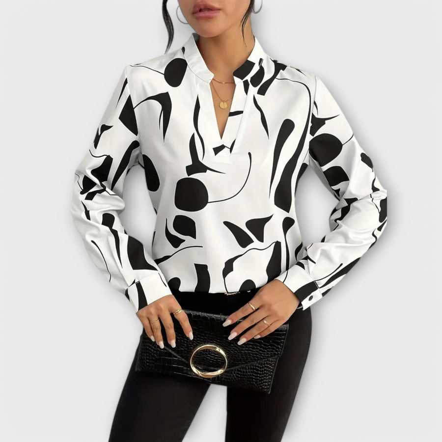 Santo Amador – Blusa com Padrão Abstrato