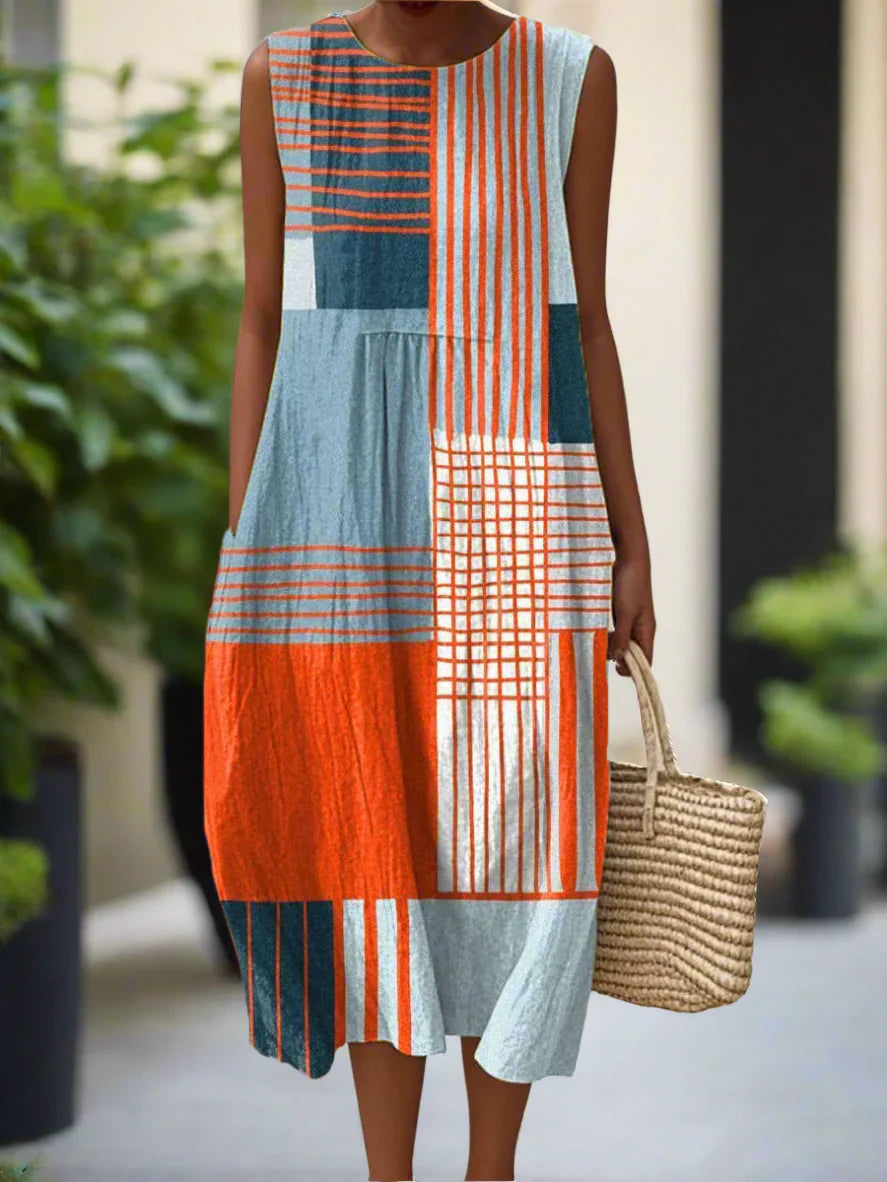 Cebolais – Vestido Geométrico Moderno