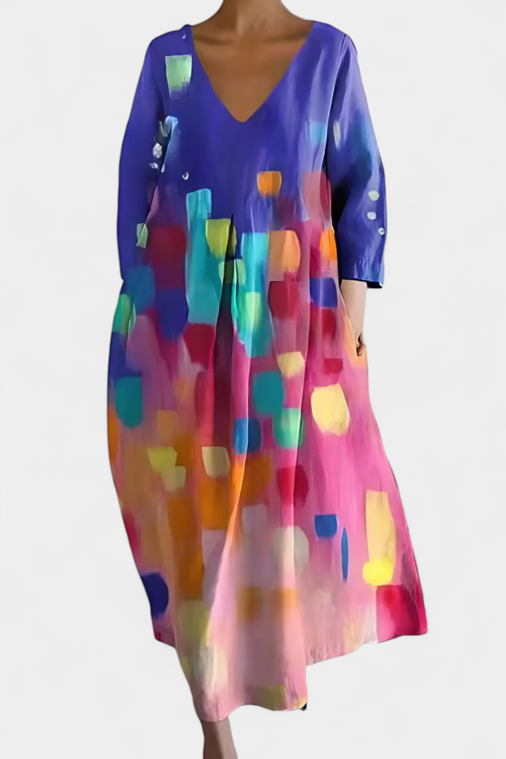 Reguengos – Vestido Fluido com Decote em V