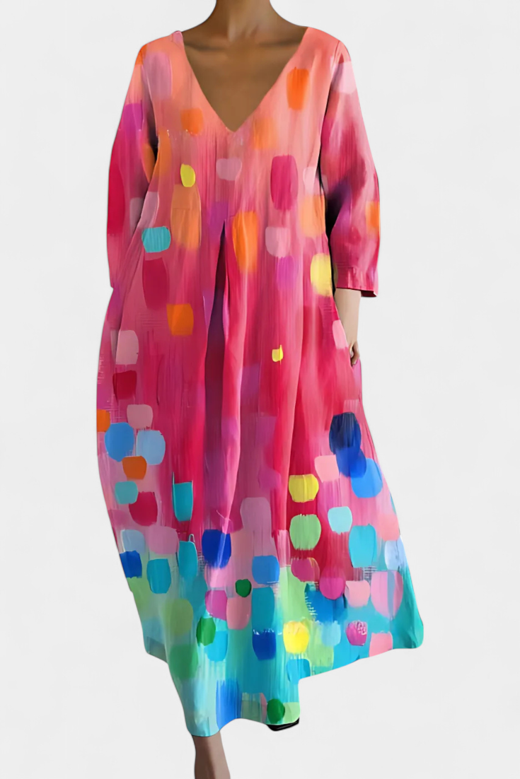 Reguengos – Vestido Fluido com Decote em V