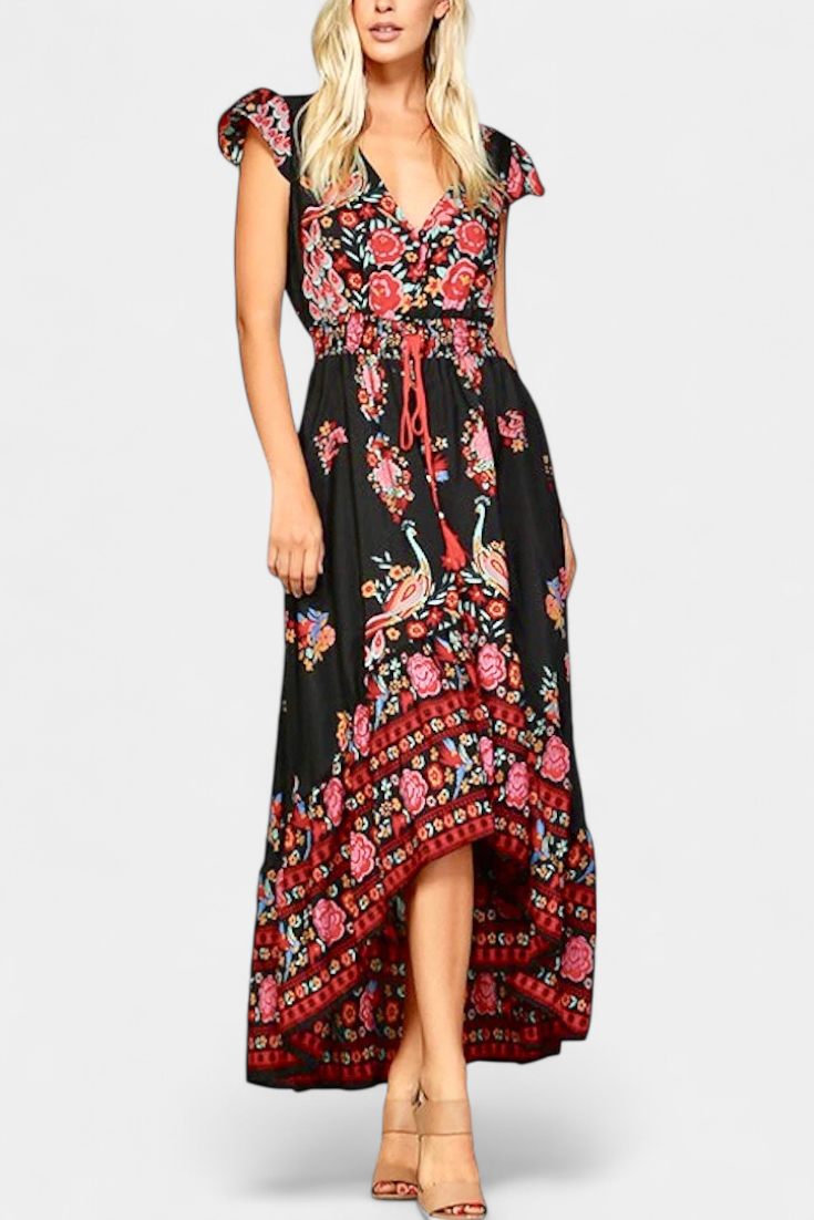 Nisa – Vestido Floral Boémio
