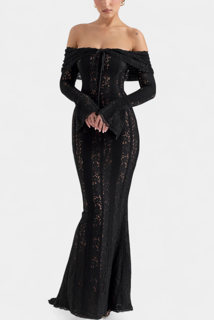 São Pedro do Sul – Vestido Maxi de Renda