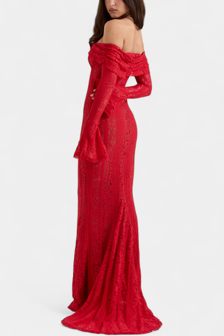 São Pedro do Sul – Vestido Maxi de Renda