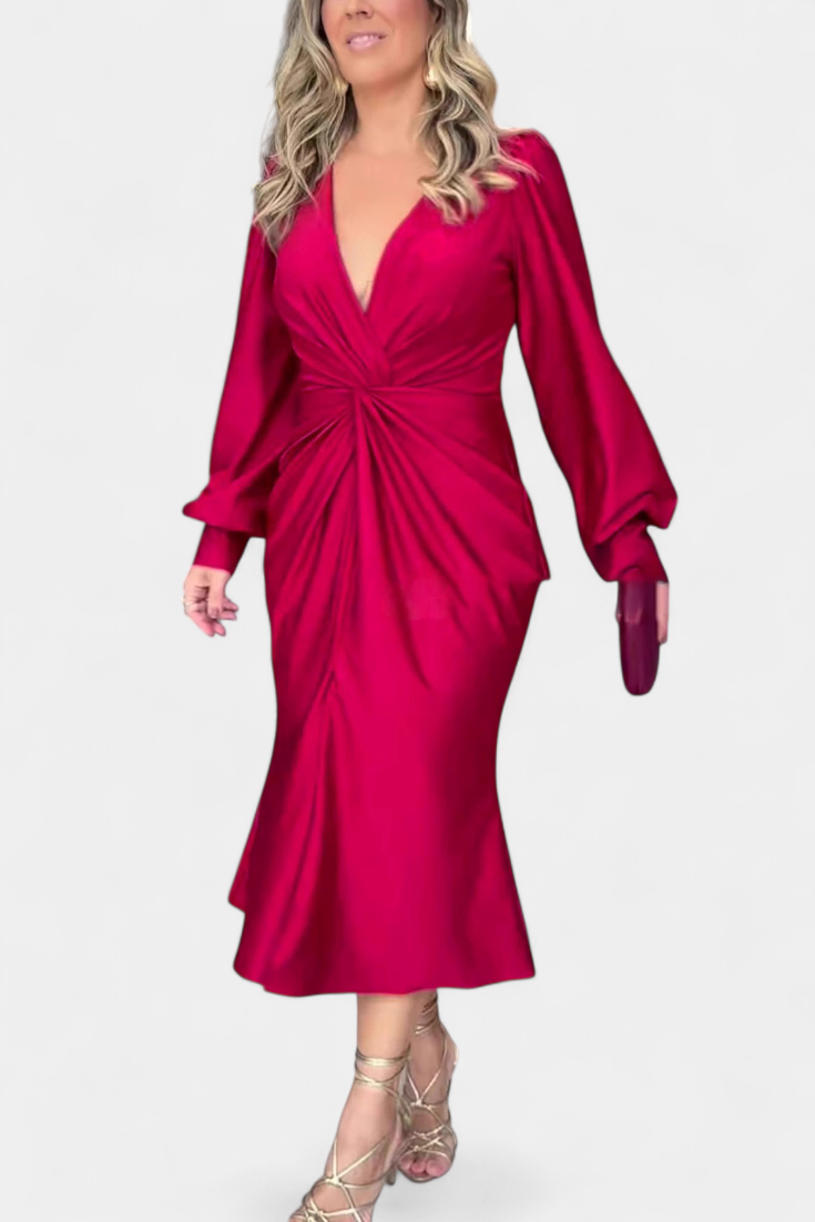 Mêda – Vestido Maxi de Manga Comprida