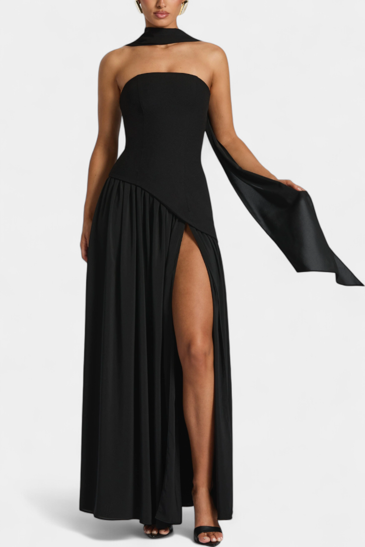 Oliveira do Hospital – Vestido Maxi de Chiffon