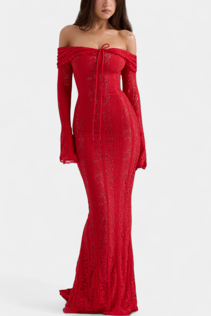 São Pedro do Sul – Vestido Maxi de Renda