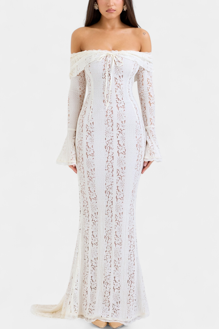 São Pedro do Sul – Vestido Maxi de Renda