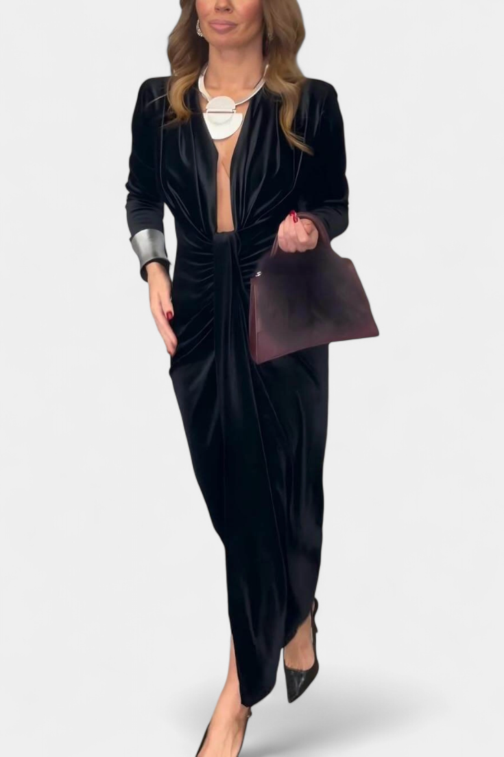 Tábua – Vestido Maxi com Racha Frontal