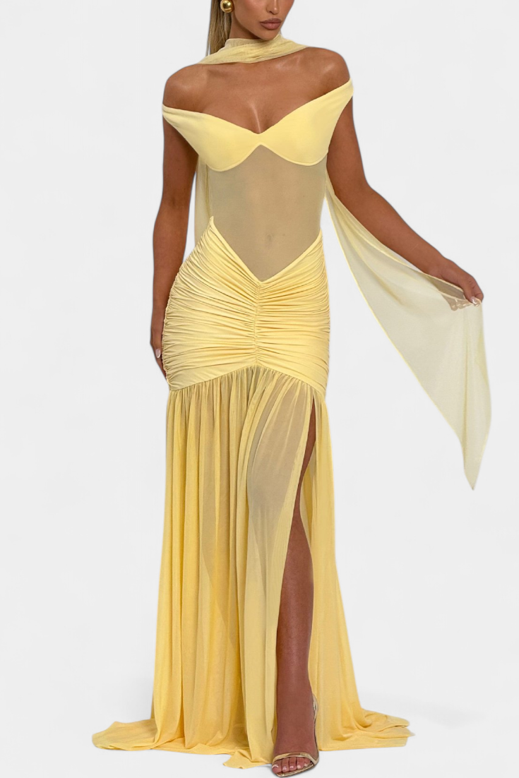 Alfândega – Vestido Maxi de Seda