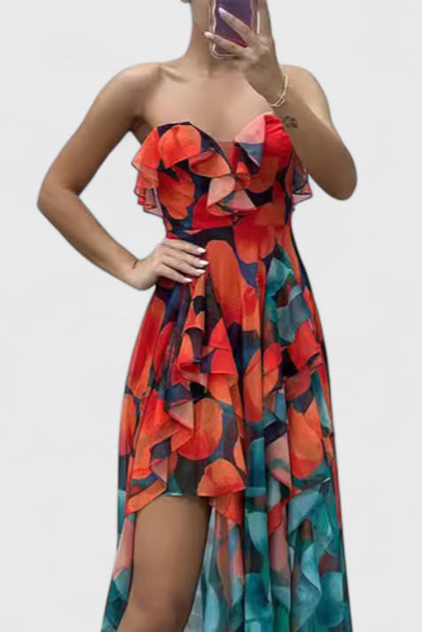 Castro Daire – Vestido Maxi de Folhos