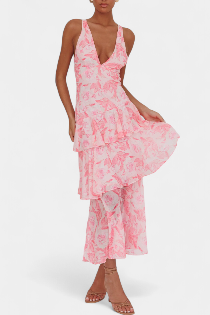 Benavila – Vestido de Chiffon em Camadas