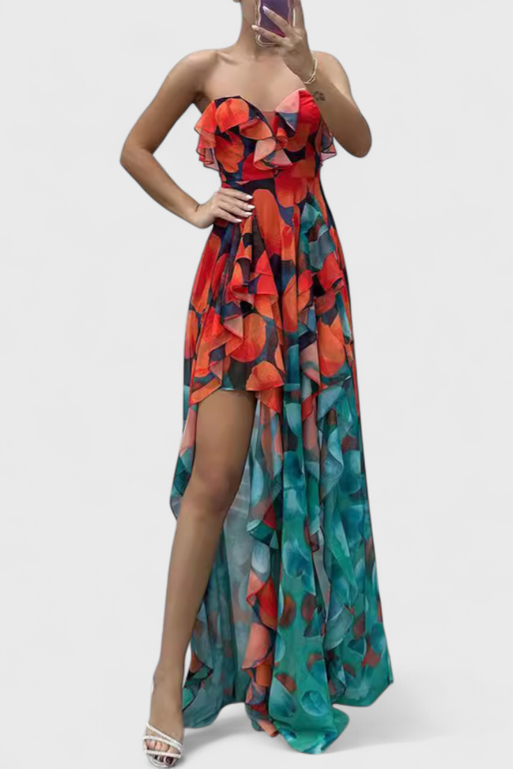 Castro Daire – Vestido Maxi de Folhos