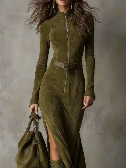 Freixiel – Vestido Longo de Camurça