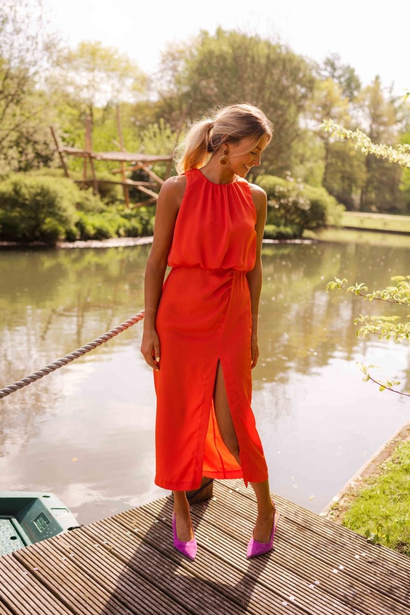 Tuizelo – Vestido Midi de Verão com Fenda