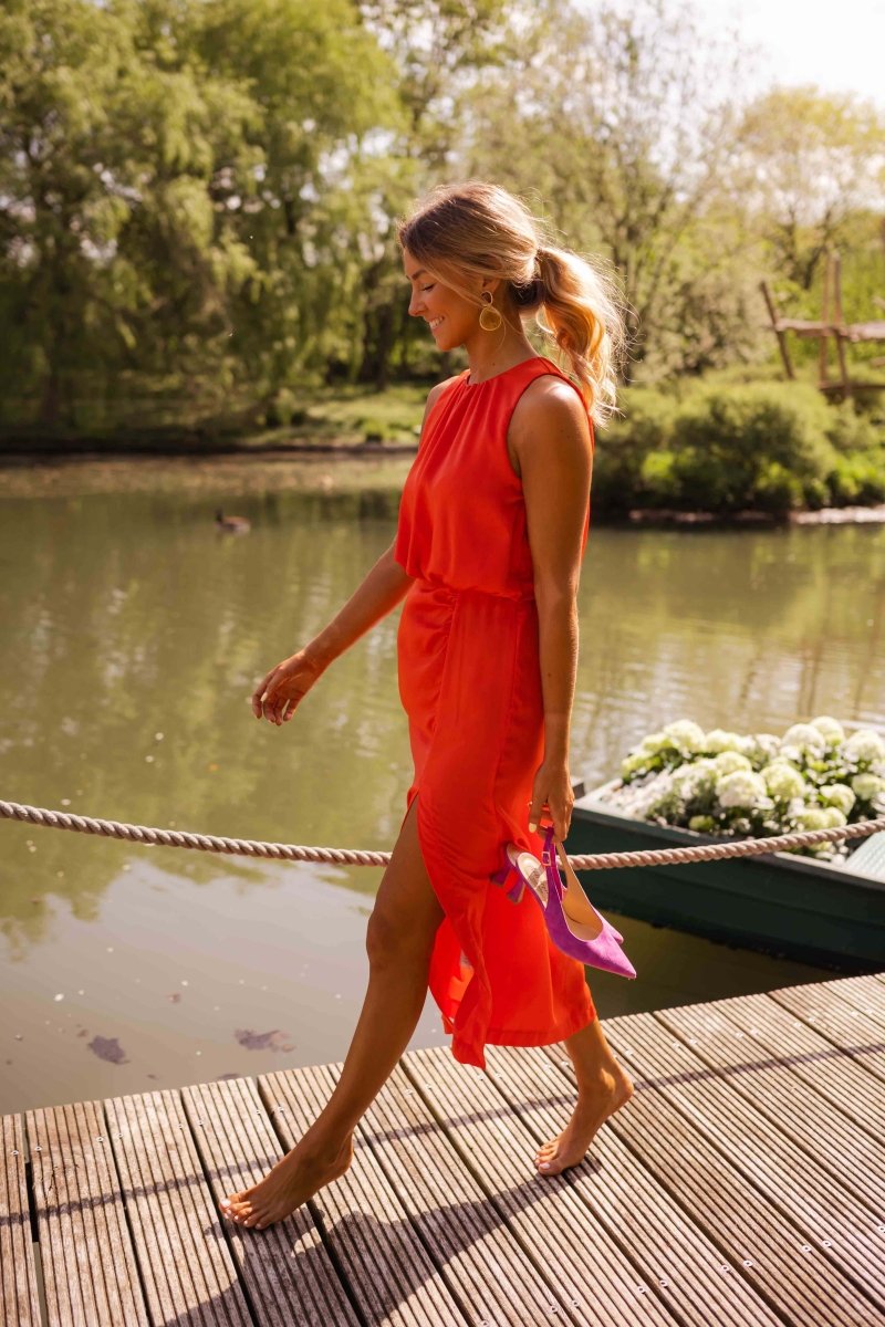 Tuizelo – Vestido Midi de Verão com Fenda