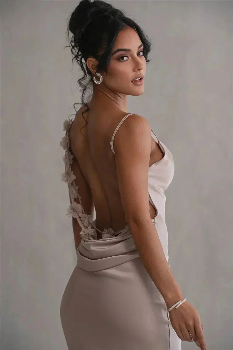 Gebelim – Vestido de Festa em Seda com Babados
