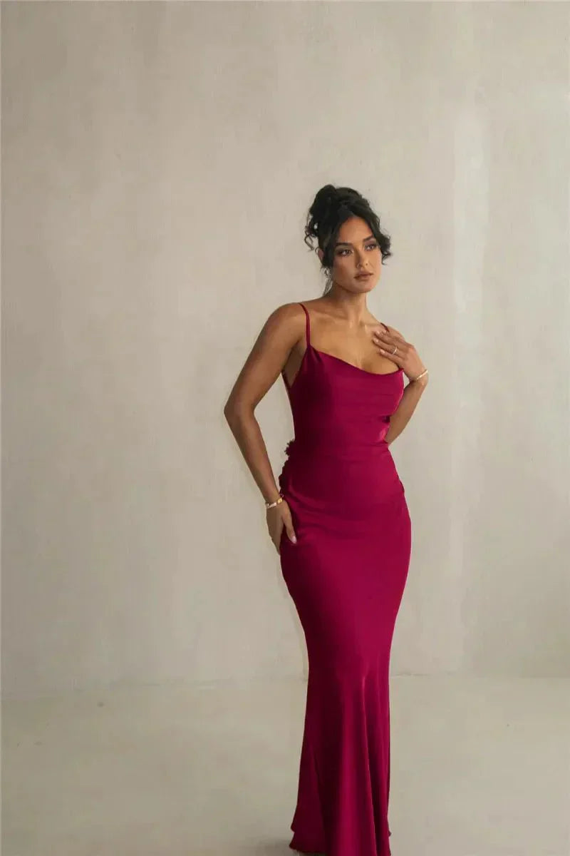 Freixiosa – Vestido de Festa em Seda com Babados