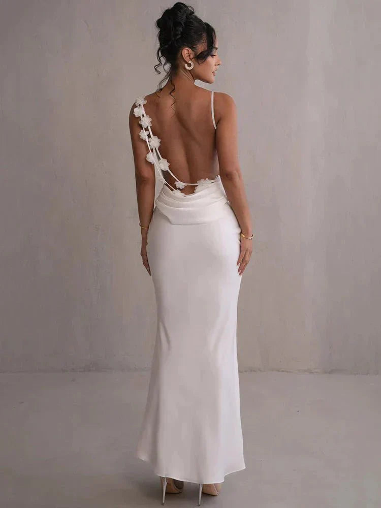 Gebelim – Vestido de Festa em Seda com Babados