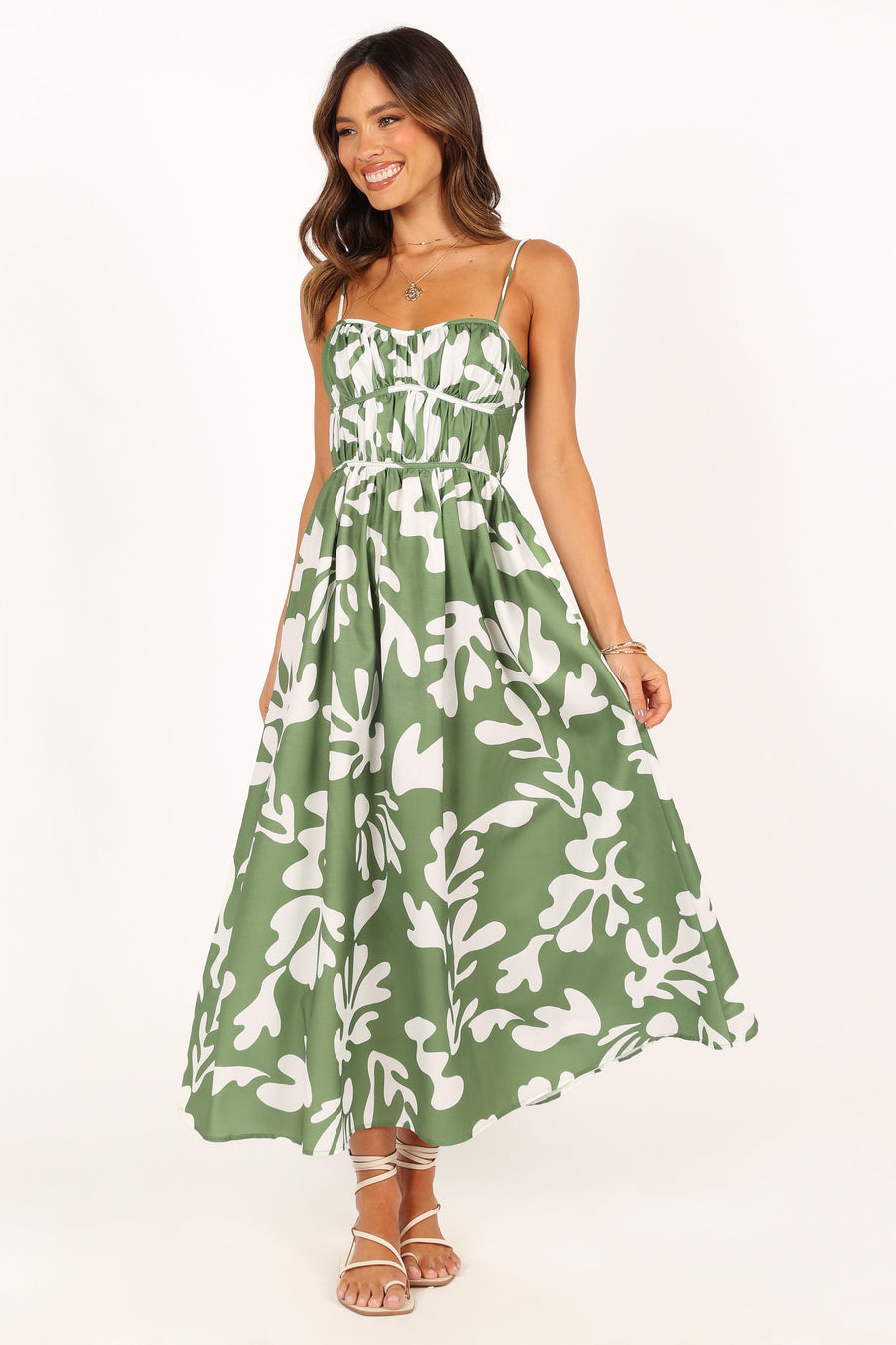Alpiarça – Vestido Midi com Decote Coração