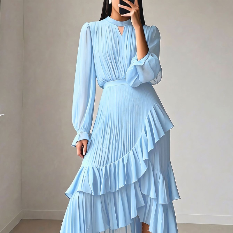 Lagoa – Vestido Midi Plissado
