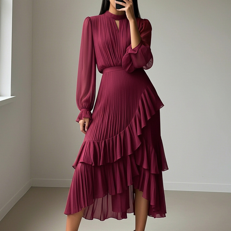 Lagoa – Vestido Midi Plissado