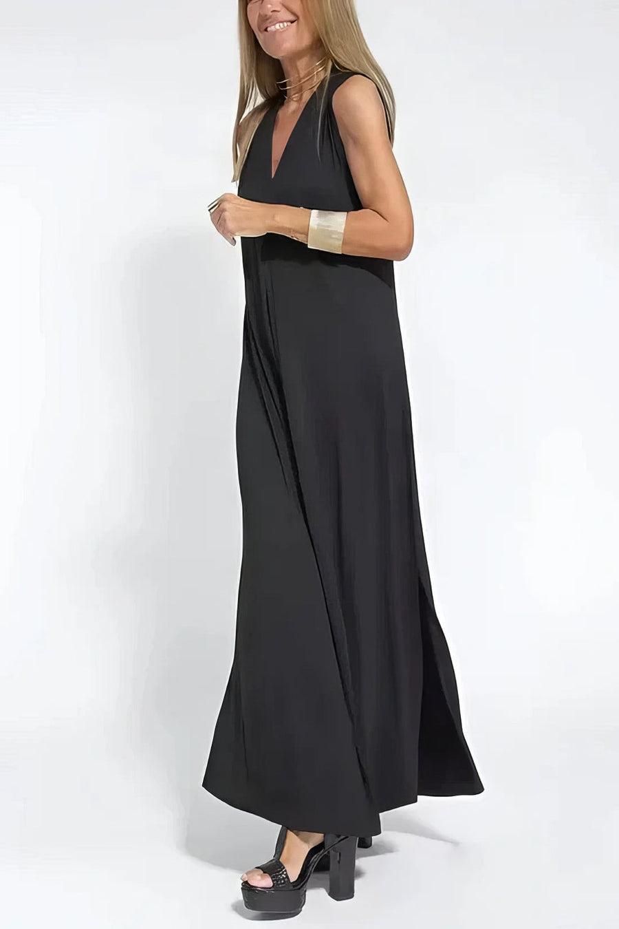 Quadrazais – Conjunto de Vestido Longo e Cardigã