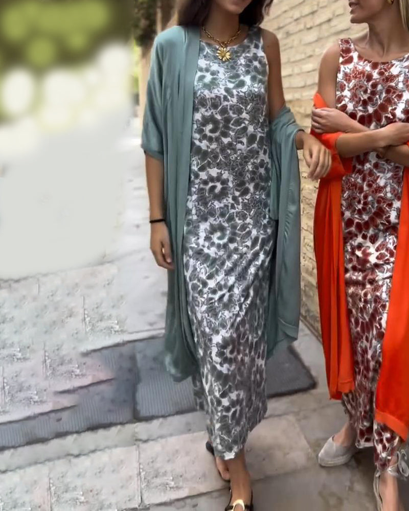 Alfundão – Conjunto de Vestido Longo e Jaqueta