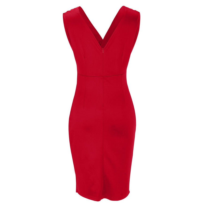 Tresminas – Vestido Justo com Decote em V