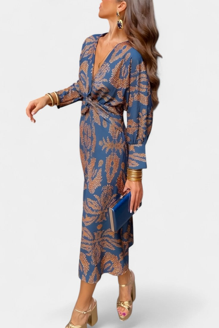 Macedo – Vestido Maxi com Nó na Cintura