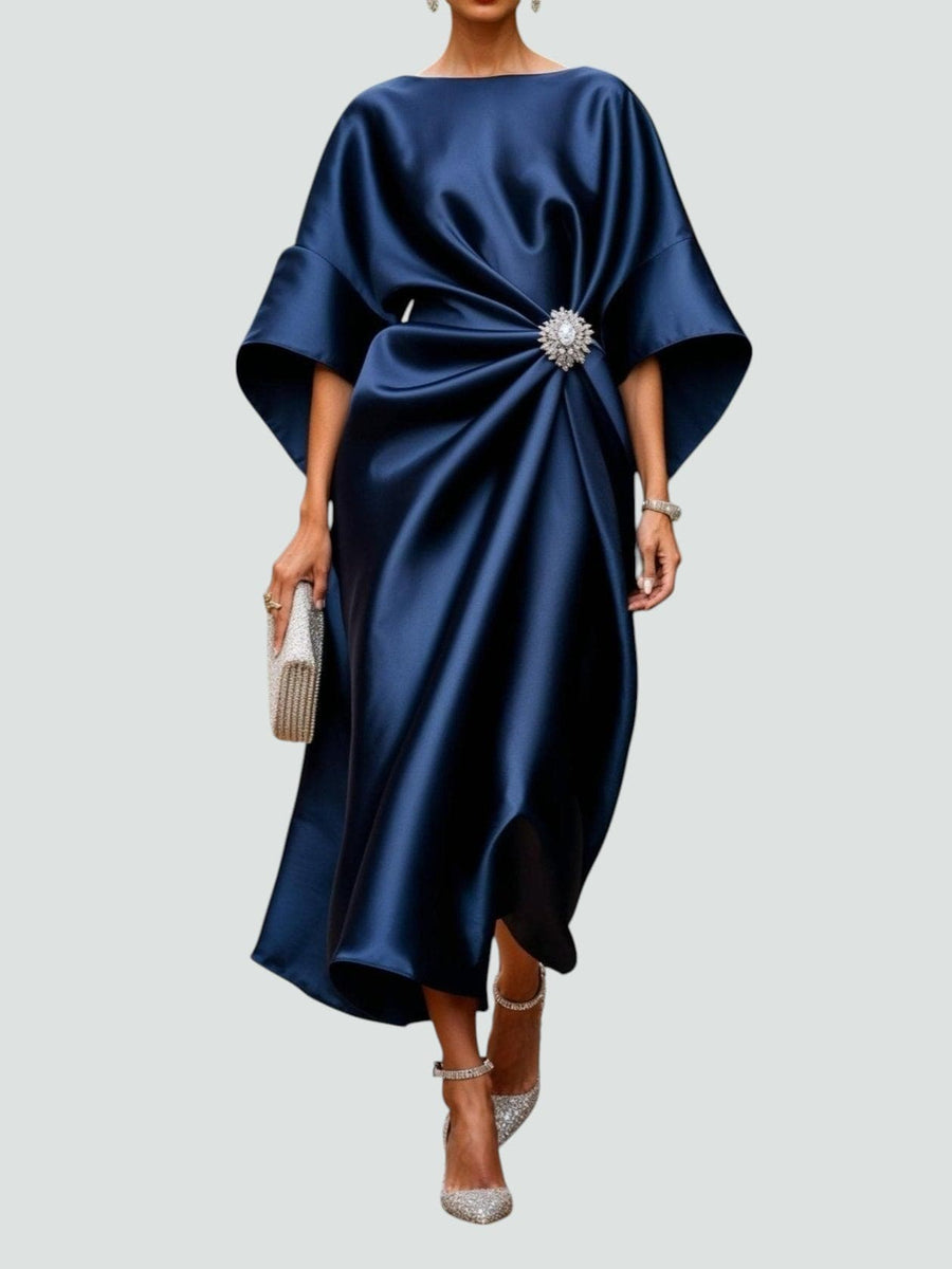 Sarzedo – Vestido Longo com Decote Canoa