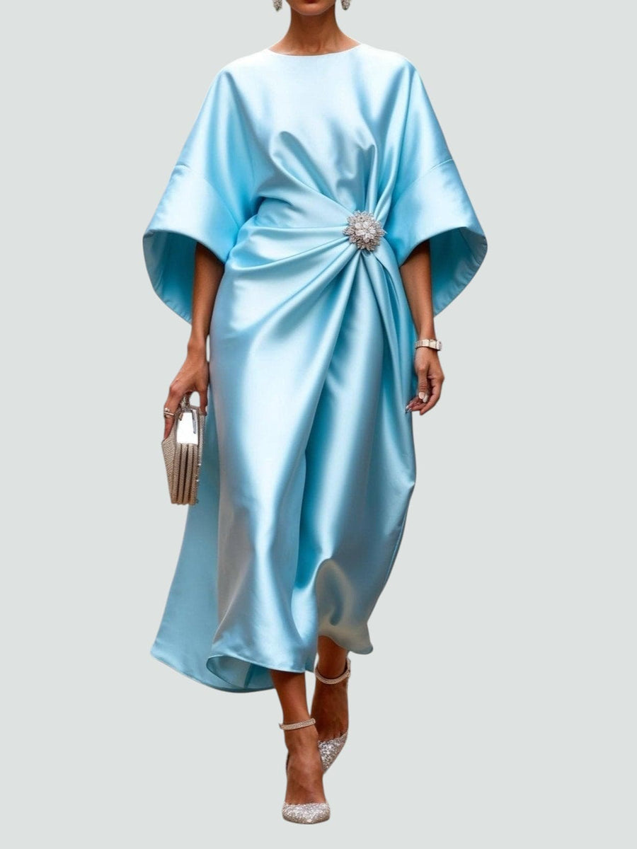 Sarzedo – Vestido Longo com Decote Canoa