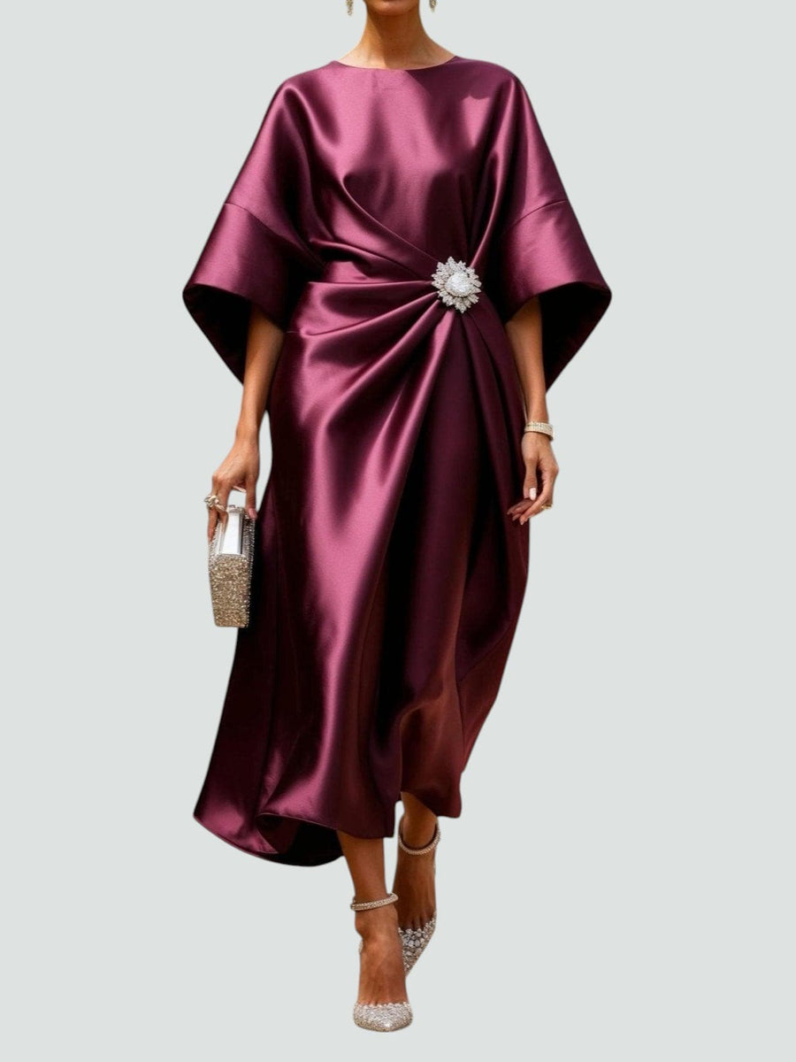 Sarzedo – Vestido Longo com Decote Canoa
