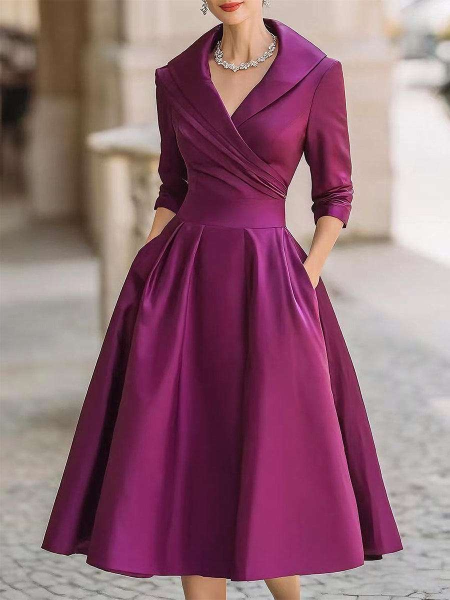 Ervedosa – Vestido Midi Drapeado