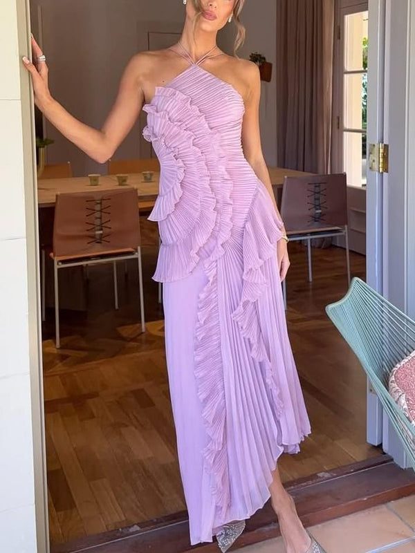 Sarzedas – Vestido Longo com Laço nas Costas