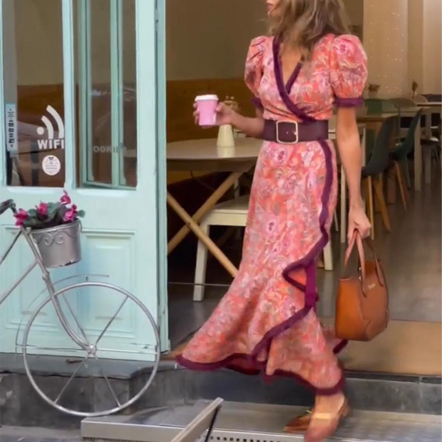 Rio de Onor – Vestido Longo com Mangas Bufantes